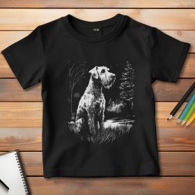 Airedale Terrieres póló gyerekeknek fekete színben