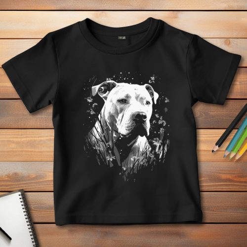 Argentin dogos póló gyerekeknek fekete színben