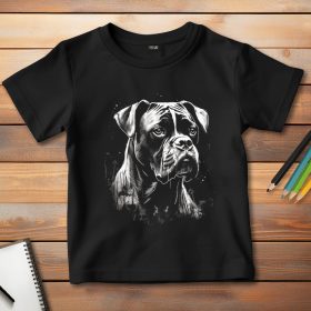 Boxeres póló gyerekeknek fekete színben