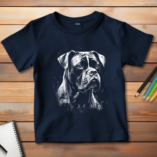 Boxeres póló gyerekeknek sötétkék színben