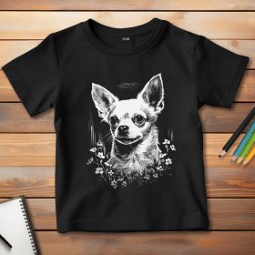 Csivavás póló gyerekeknek fekete színben