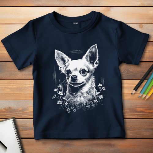 Csivavás póló gyerekeknek sötétkék színben