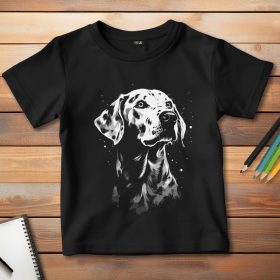 Dalmatás póló gyerekeknek fekete színben