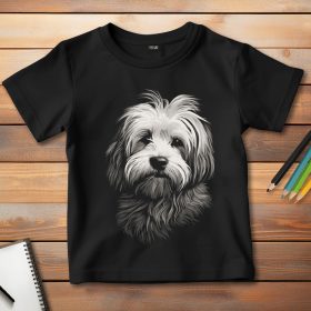 Havanese-s póló gyerekeknek fekete színben