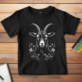 Kecskés póló gyerekeknek fekete színben