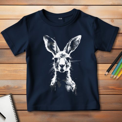 Kengurus póló gyerekeknek sötétkék színben