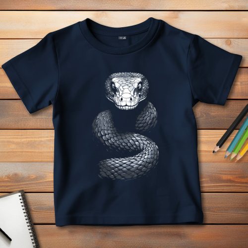 Kígyós póló gyerekeknek sötétkék színben