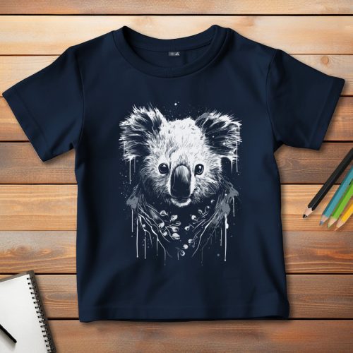 Koalás póló gyerekeknek sötétkék színben