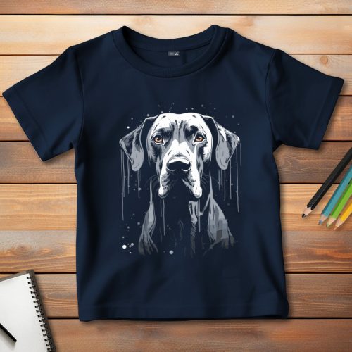 Német dogos póló gyerekeknek sötétkék színben