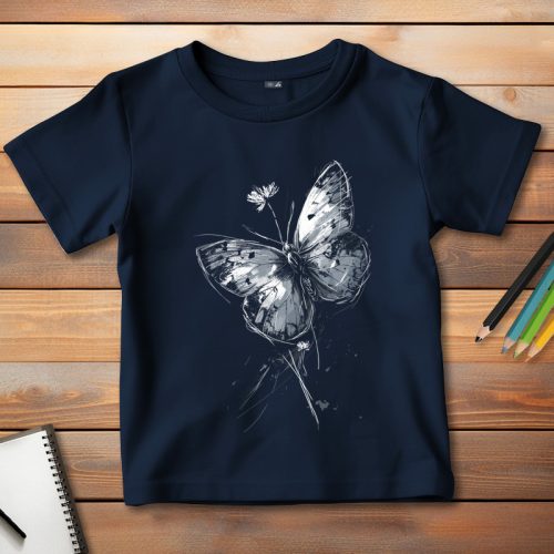 Lepkés póló gyerekeknek sötétkék színben