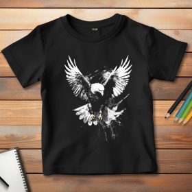 Sasos póló gyerekeknek fekete színben