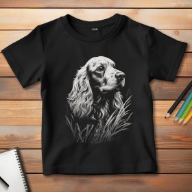 Cocker spánieles póló gyerekeknek fekete színben