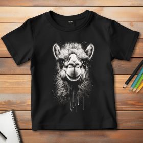 Tevés póló gyerekeknek fekete színben