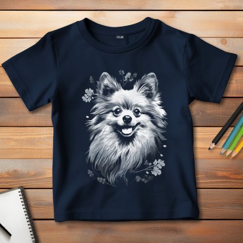 Törpespicces póló gyerekeknek sötétkék színben