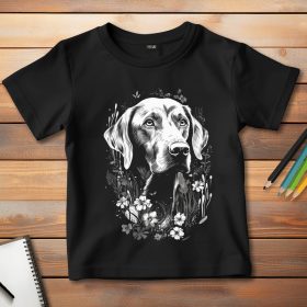 Magyar vizslás póló gyerekeknek fekete színben