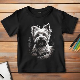 Yorkis póló gyerekeknek fekete színben