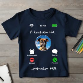 Boxeres póló gyerekeknek sötétkék színben