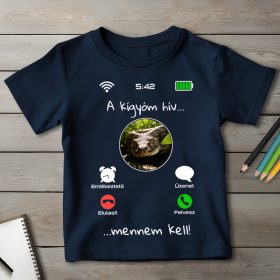 Kígyós póló gyerekeknek sötétkék színben