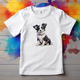 Border collie mintás póló gyermekeknek