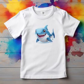 Cápa mintás póló gyermekeknek