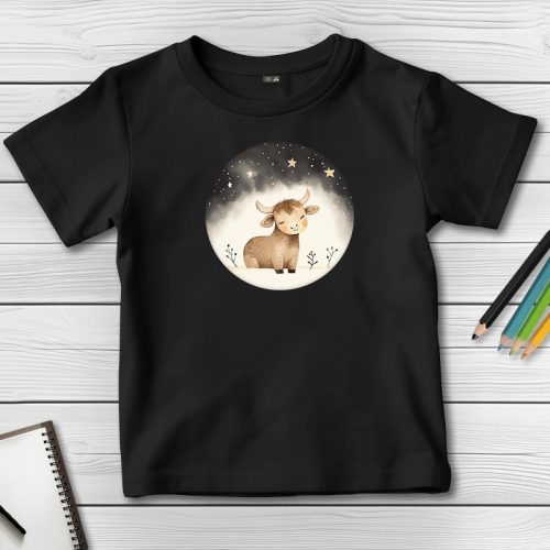 Bikás póló gyerekeknek fekete színben