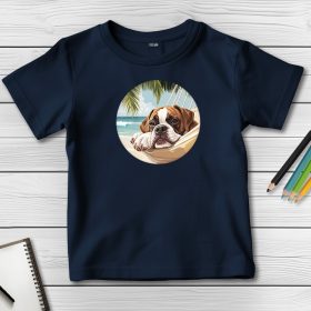 Boxeres póló gyerekeknek sötétkék színben