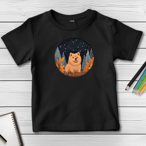 Csaucsaus póló gyerekeknek fekete színben