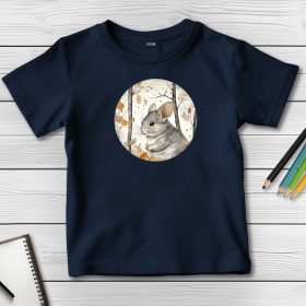 Csincsillás póló gyerekeknek sötétkék színben