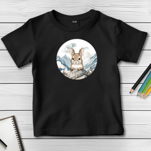 Degus póló gyerekeknek fekete színben