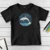 Delfines póló gyerekeknek fekete színben