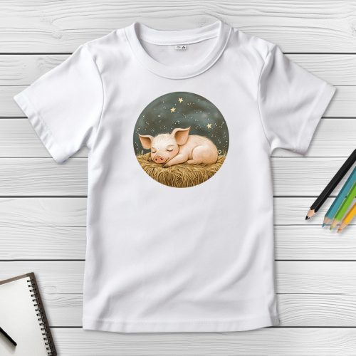 Malacos póló gyerekeknek fehér színben