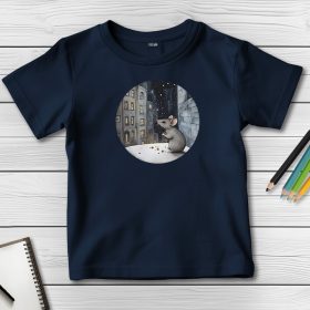 Egeres póló gyerekeknek sötétkék színben