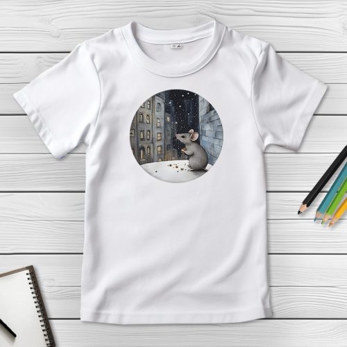 Egeres póló gyerekeknek fehér színben