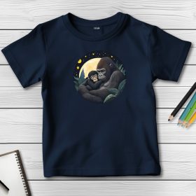 Gorillás póló gyerekeknek sötétkék színben