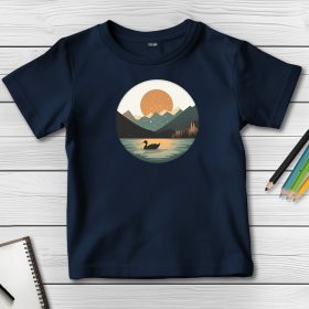 Kacsás póló gyerekeknek sötétkék színben