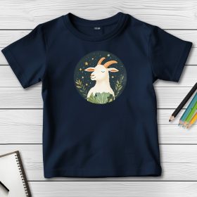 Kecskés póló gyerekeknek sötétkék színben