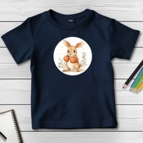 Kengurus póló gyerekeknek sötétkék színben