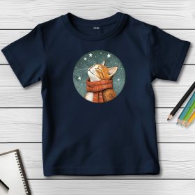 Cicás póló gyerekeknek sötétkék színben