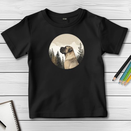 Masztiffos póló gyerekeknek fekete színben