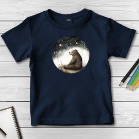 Medvés póló gyerekeknek sötétkék színben