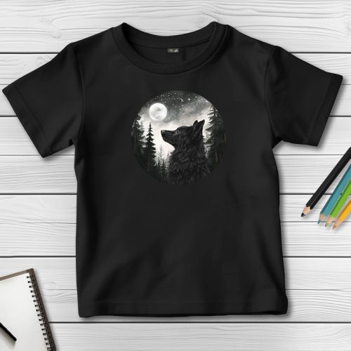 Mudis póló gyerekeknek fekete színben