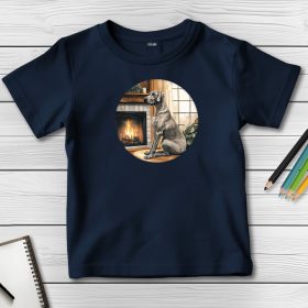 Német dogos póló gyerekeknek sötétkék színben