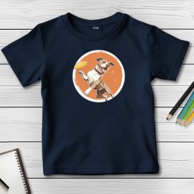 Pitbullos póló gyerekeknek sötétkék színben