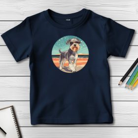 Schnauzeres póló gyerekeknek sötétkék színben