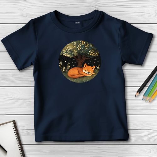 Shiba inus póló gyerekeknek sötétkék színben