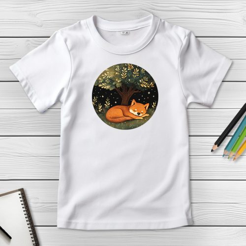 Shiba inus póló gyerekeknek fehér színben