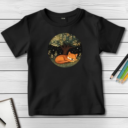 Shiba inus póló gyerekeknek fekete színben