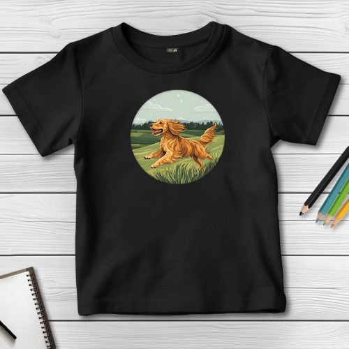 Cocker spánieles póló gyerekeknek fekete színben