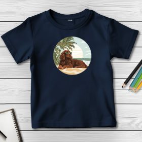 Field spánieles póló gyerekeknek sötétkék színben