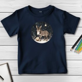 Szamaras póló gyerekeknek sötétkék színben